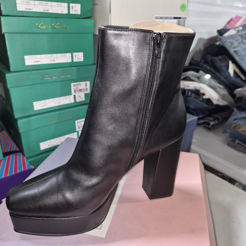 Black Leather Ankle Boots